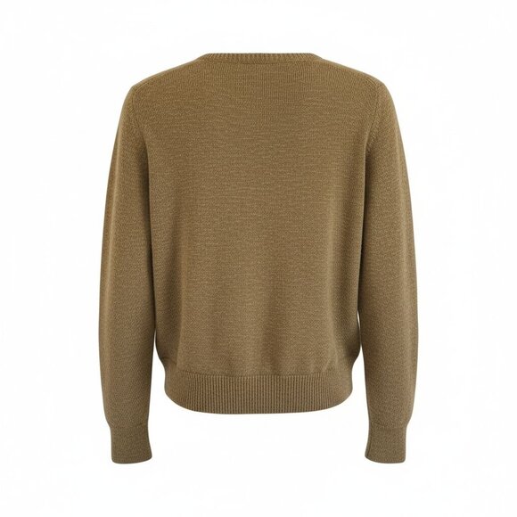 Madewell Womens Surplice Wrap Sweater M Olive Green Cotton Blend Long Sleeve - Picture 2 of 14